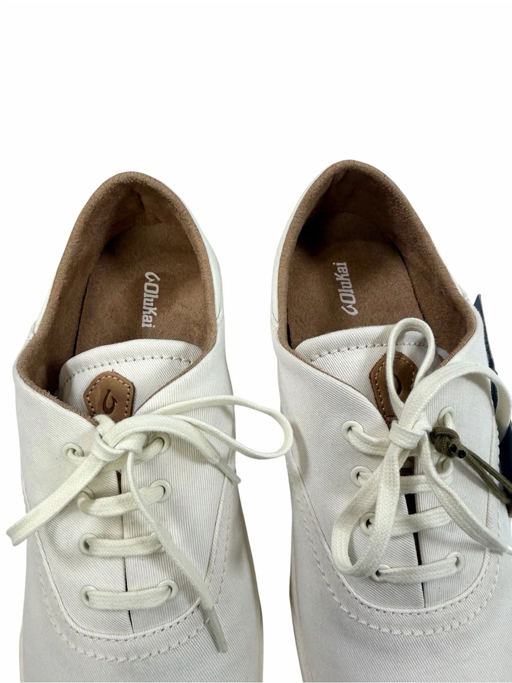 Olukai Kohu Canvas Sneakers in Off-White Color Women’s Size 10
